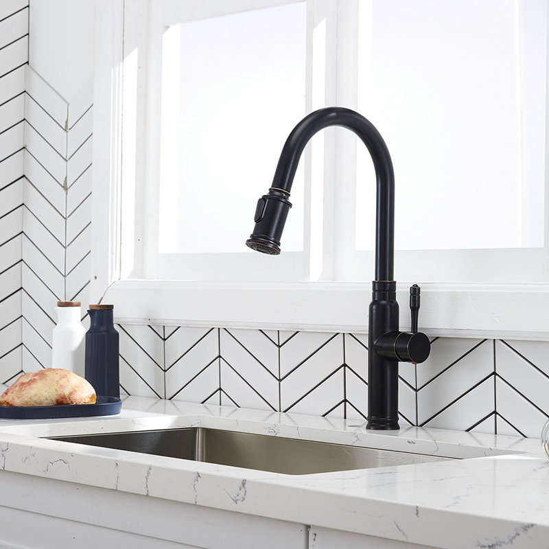 Friho Pull Down Single Handle Kitchen Faucet Wayfair